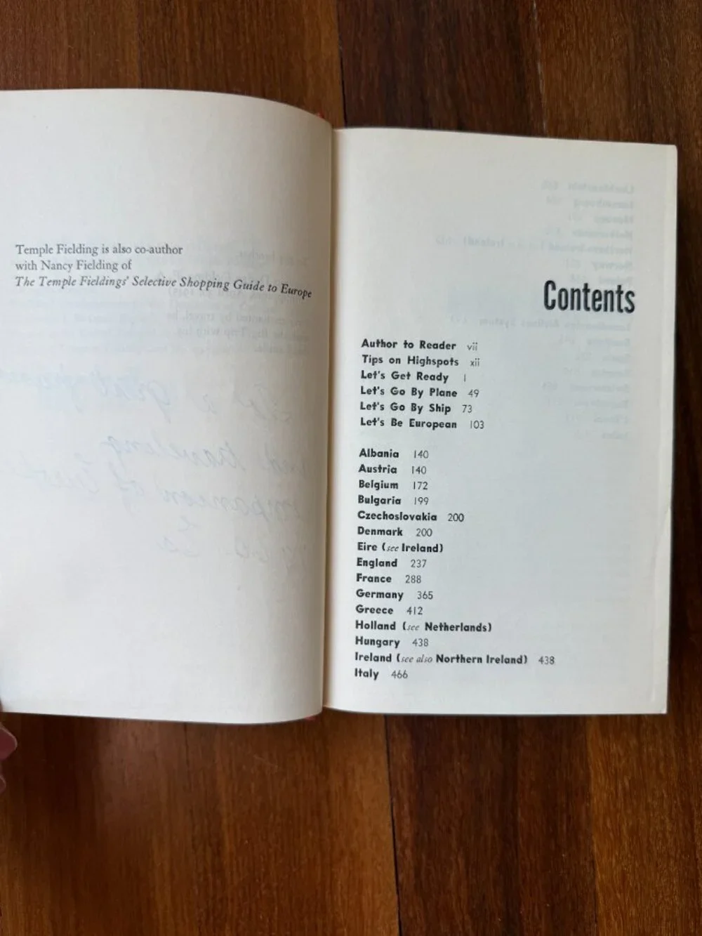 Vintage 59-69 Fieldings Travel Guide to Europe